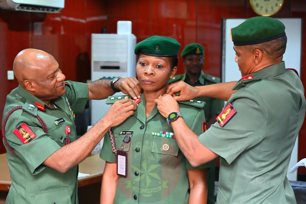COAS Decorates Appolonia Anele as Colonel, Commends Her Rising Leadership in the Nigerian Army