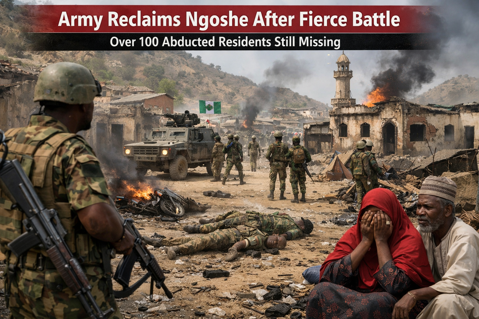 Army Reclaims Ngoshe After Fierce Battle Over 100 Abducted Residents Still Missing