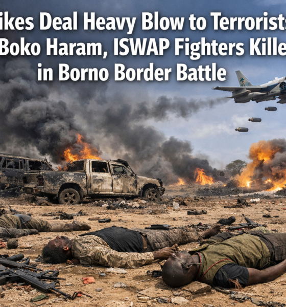 Airstrikes Deal Heavy Blow to Terrorists as 50 Boko Haram, ISWAP Fighters Killed in Borno Border Battle