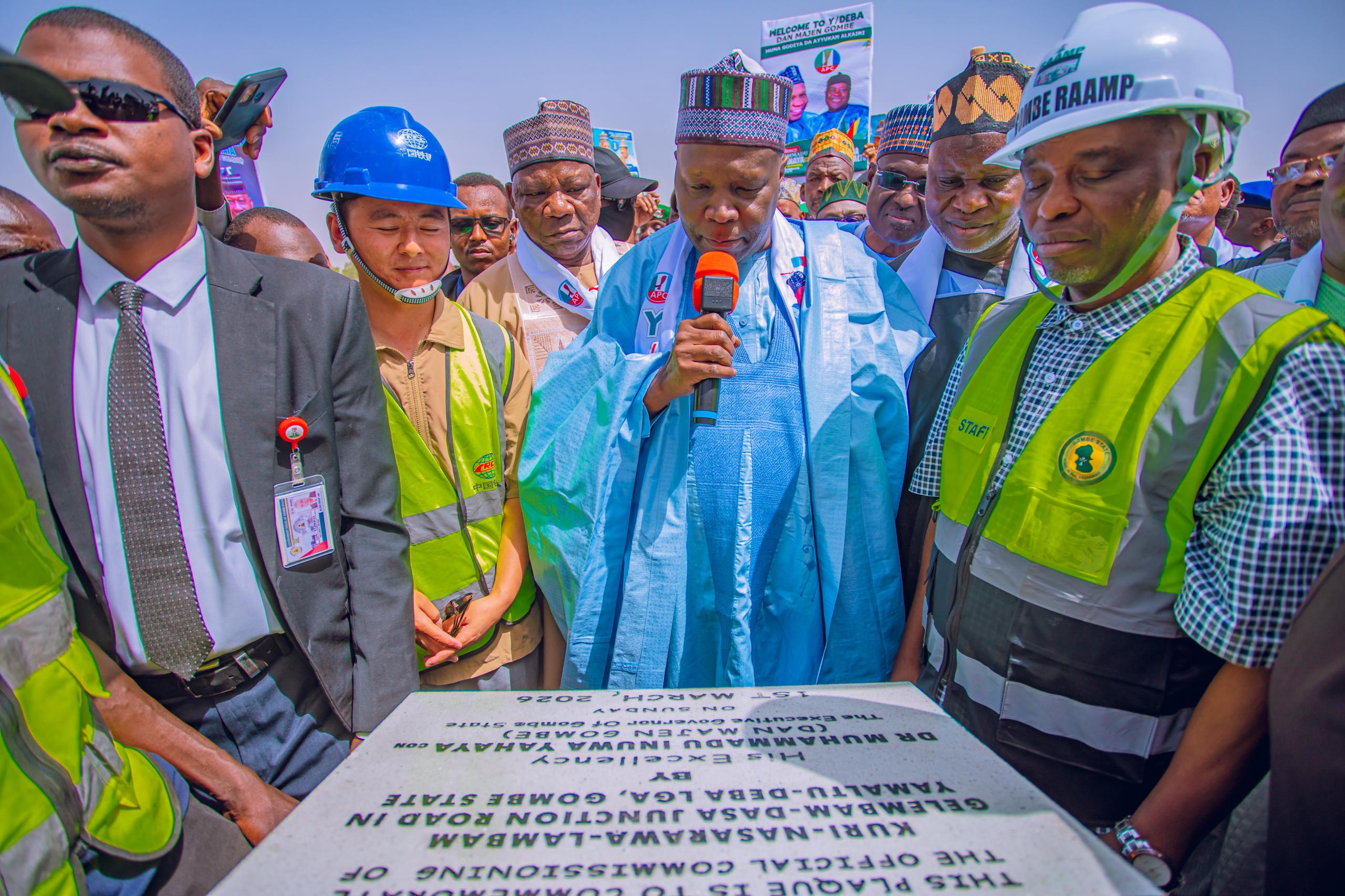 Gov. Yahaya Commissions 27km Road, Unveils Fresh Projects to Deepen Grassroots Development in Gombe