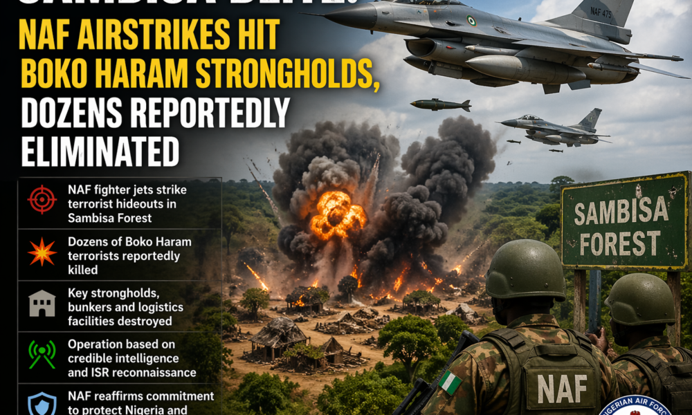 Sambisa Blitz: NAF Airstrikes Hit Boko Haram Strongholds, Dozens Reportedly Eliminated