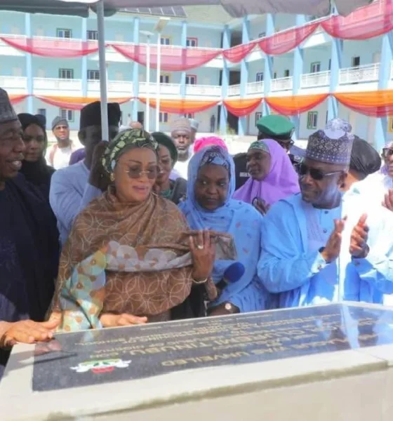 Tinubu Unveils Schools, Nurses’ Housing, Rolls Out Food Bank in Borno