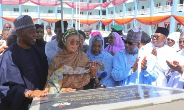 Tinubu Unveils Schools, Nurses’ Housing, Rolls Out Food Bank in Borno