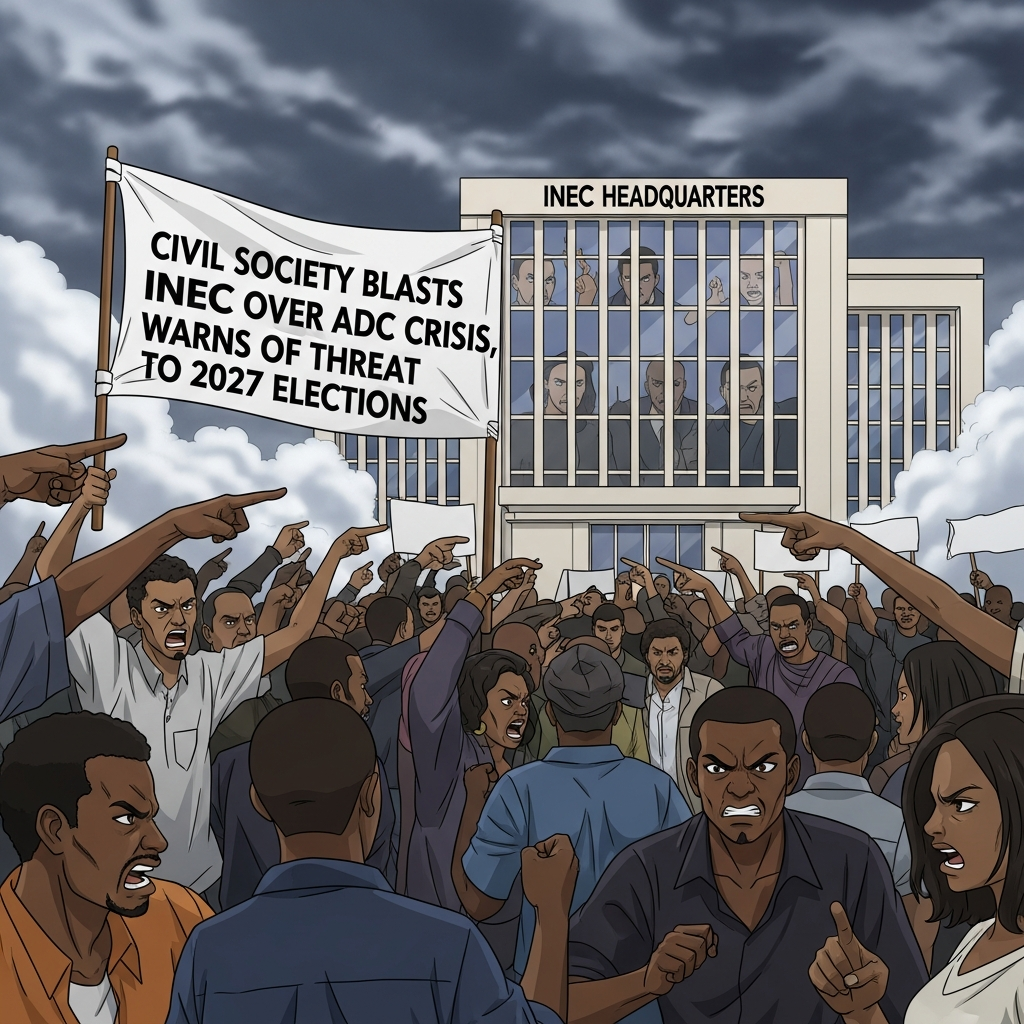 Civil Society Blasts INEC Over ADC Crisis, Warns of Threat to 2027 Elections