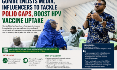Gombe Enlists Media, Influencers to Tackle Polio Gaps, Boost HPV Vaccine Uptake