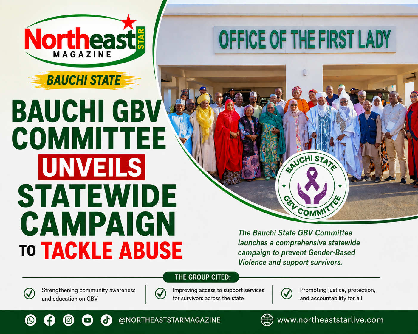 Bauchi GBV Committee Unveils Statewide Campaign to Tackle Abuse