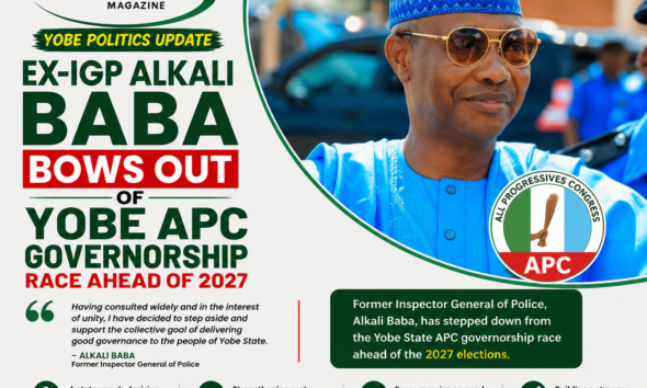 Ex-IGP Alkali Baba Bows Out of Yobe APC Governorship Race Ahead of 2027