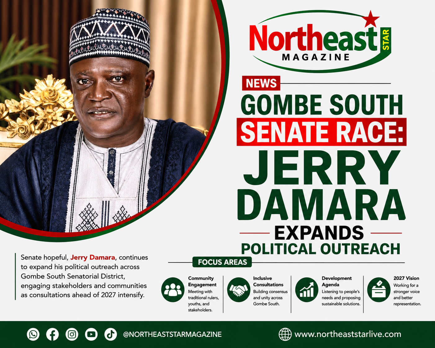 Gombe South Senate Race: Jerry Damara Expands Political Outreach