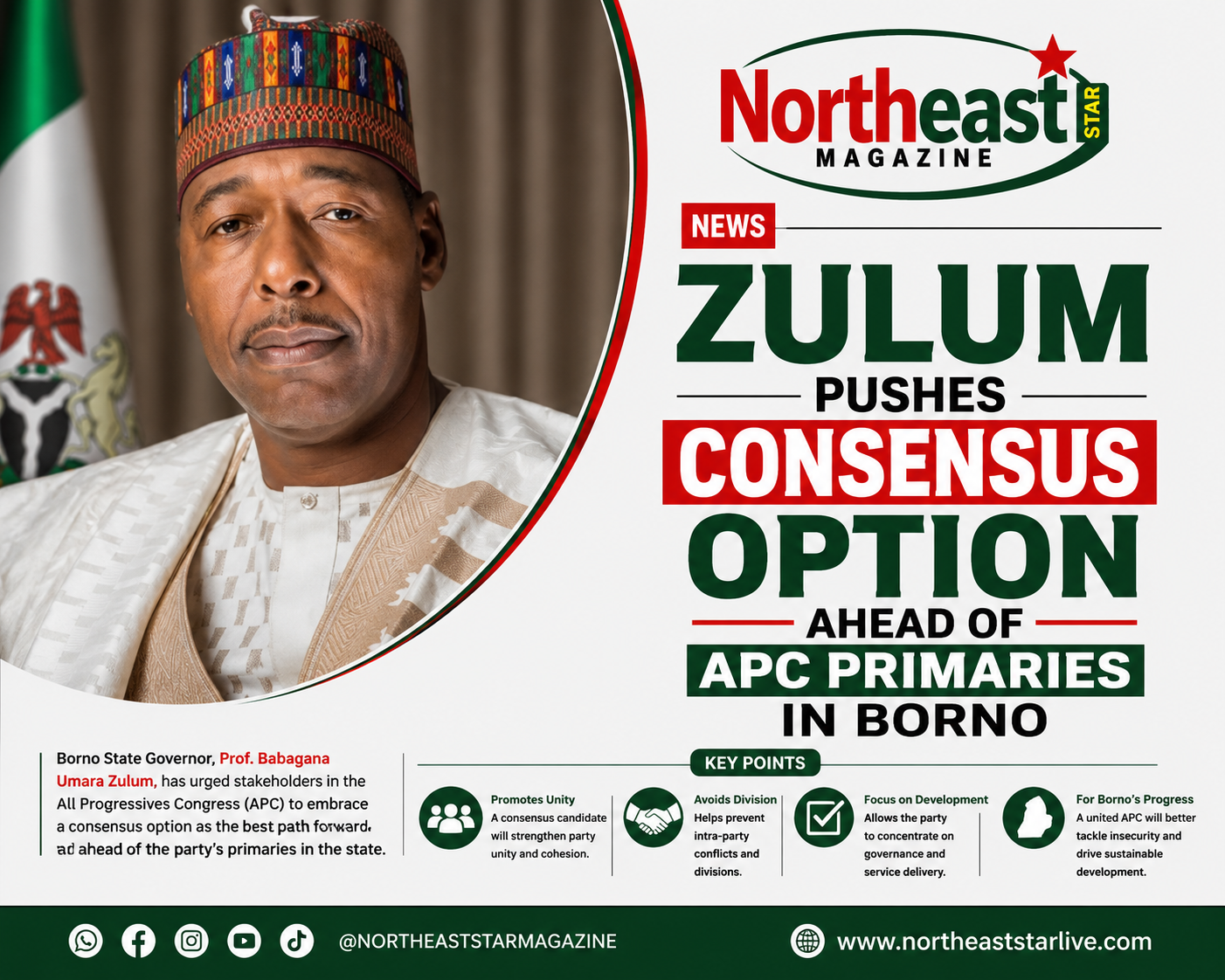 Zulum Pushes Consensus Option Ahead of APC Primaries in Borno