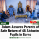 Zulum Assures Parents of Safe Return of 48 Abducted Pupils in Borno