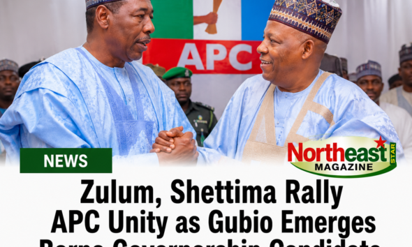 Zulum, Shettima Rally APC Unity as Gubio Emerges Borno Governorship Candidate