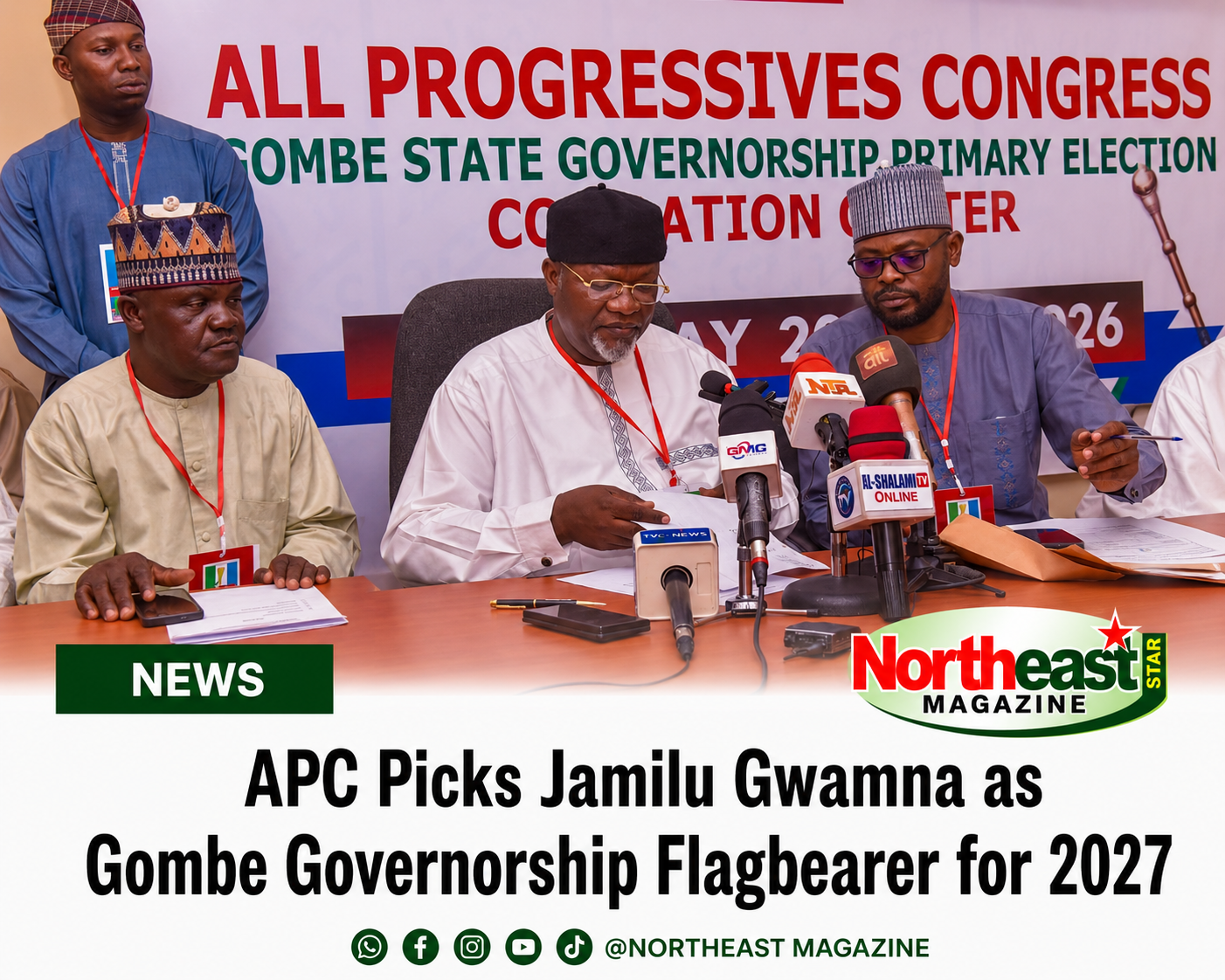 APC Picks Jamilu Gwamna as Gombe Governorship Flagbearer for 2027
