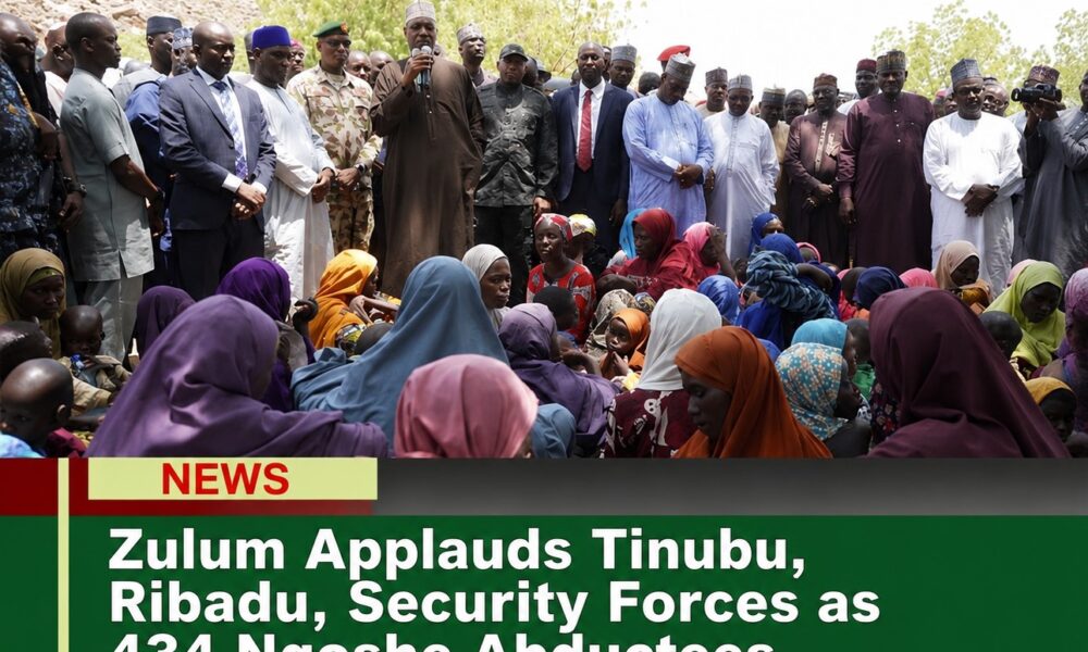 Zulum Applauds Tinubu, Ribadu, Security Forces as 434 Ngoshe Abductees Regain Freedom