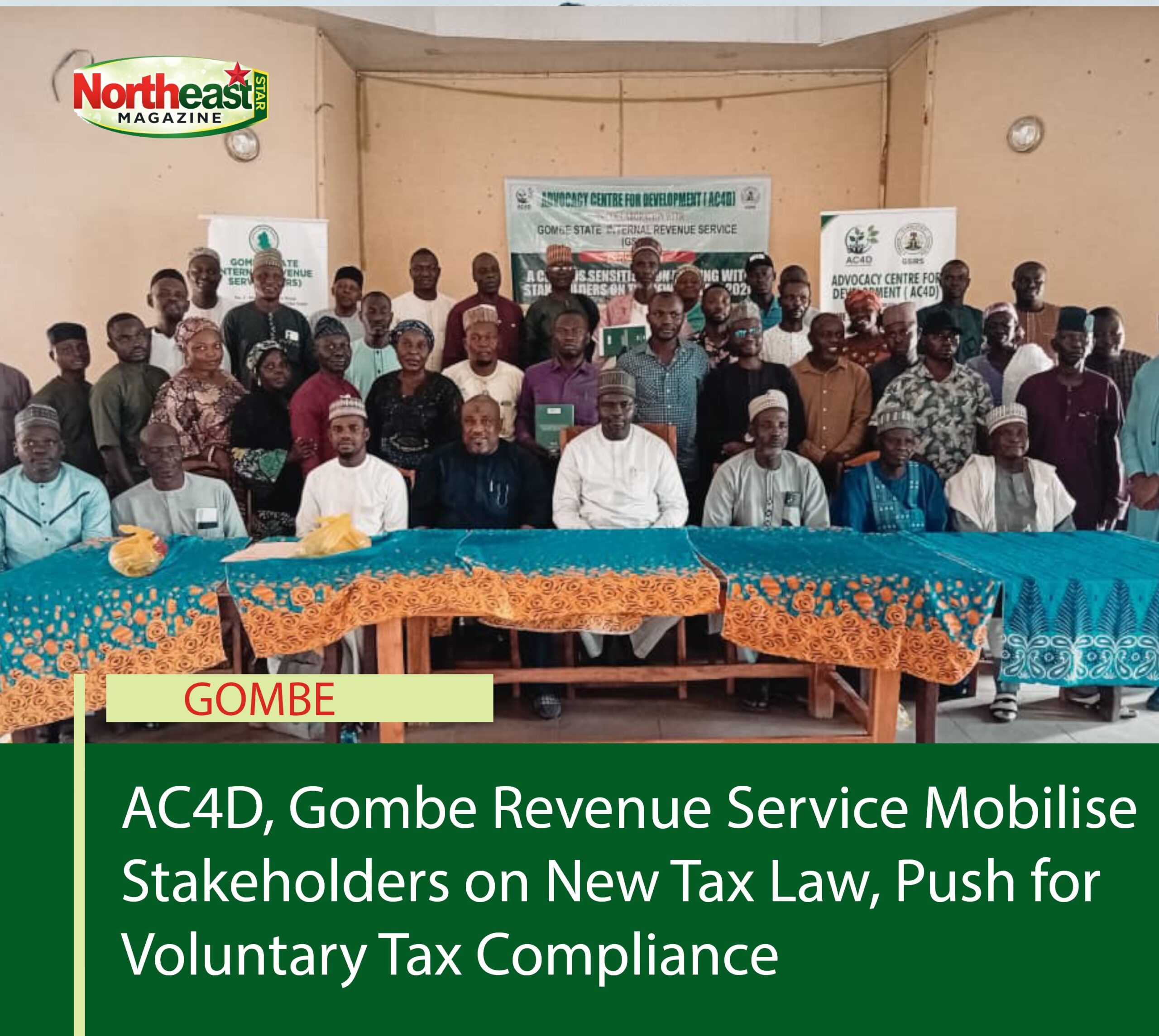 AC4D, Gombe Revenue Service Mobilise Stakeholders on New Tax Law, Push for Voluntary Tax Compliance