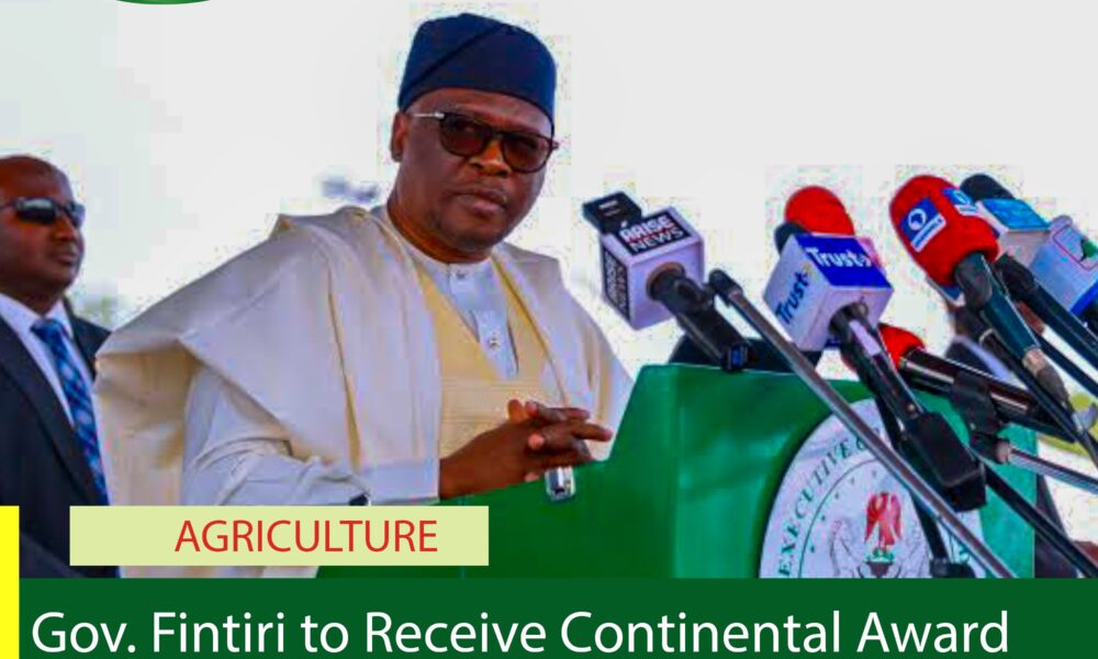 Fintiri to Receive Continental Award for Advancing Food Security