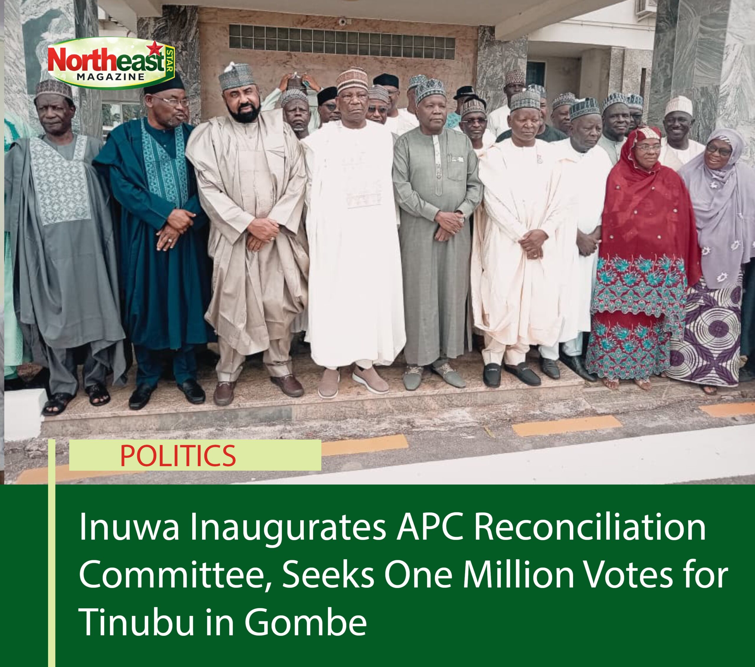 Inuwa Inaugurates APC Reconciliation Committee, Seeks One Million Votes for Tinubu in Gombe