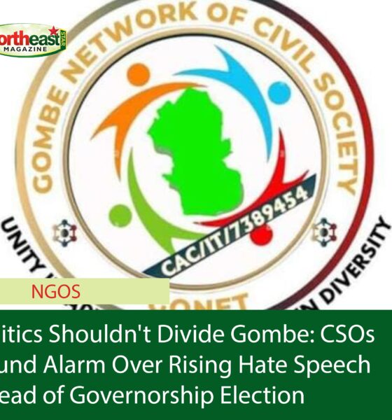 Politics Shouldn't Divide Gombe: CSOs Sound Alarm Over Rising Hate Speech Ahead of Governorship Election