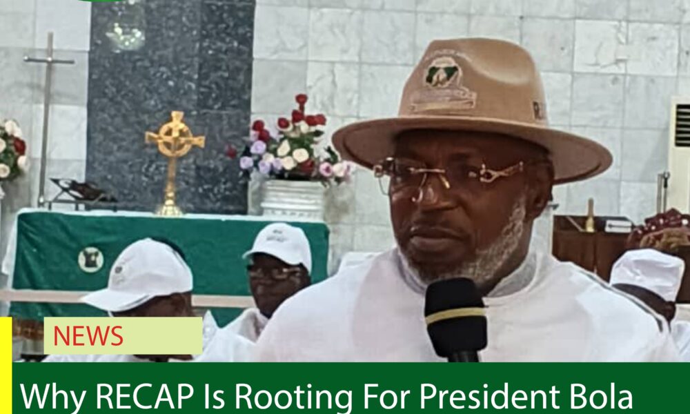 Why RECAP Is Rooting For President Bola Tinubu's Second Term In Office Prof. Adeniji