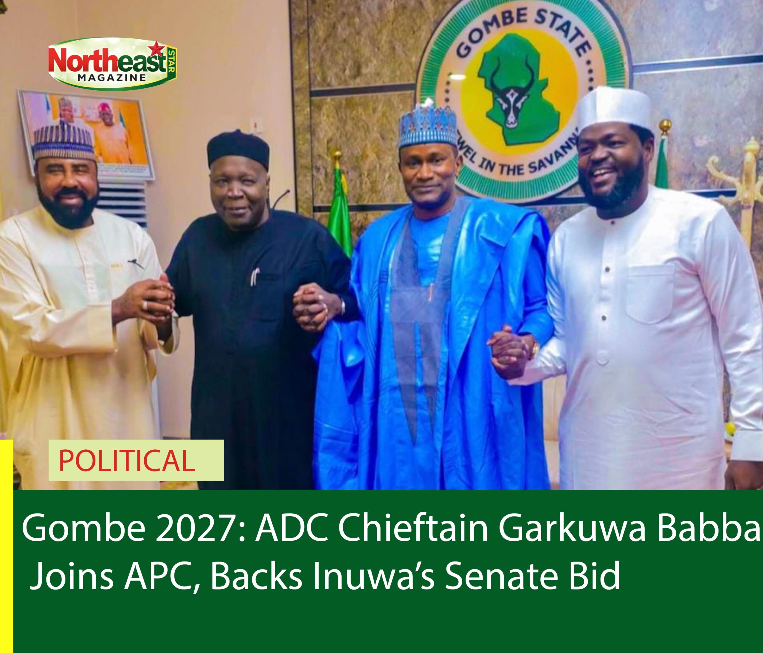 Gombe 2027: ADC Chieftain Garkuwa Babba Joins APC, Backs Inuwa’s Senate Bid