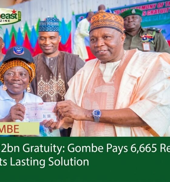 N10.32bn Gratuity: Gombe Pays 6,665 Retirees, Targets Lasting Solution