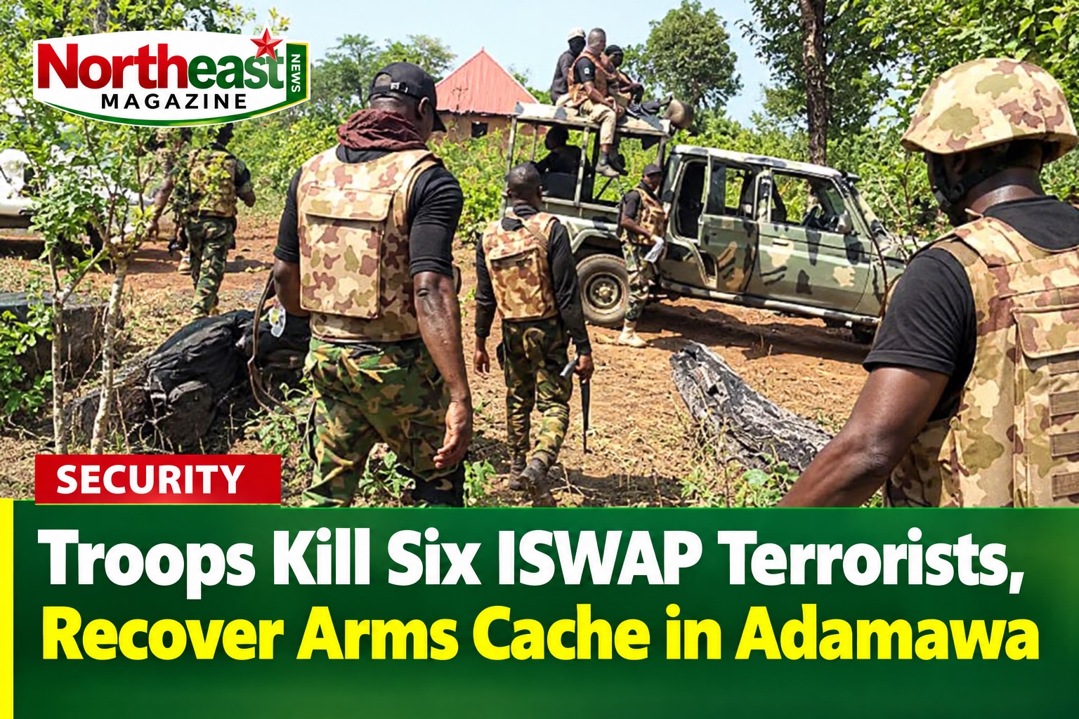 Troops Kill Six ISWAP Terrorists, Recover Arms Cache in Adamawa