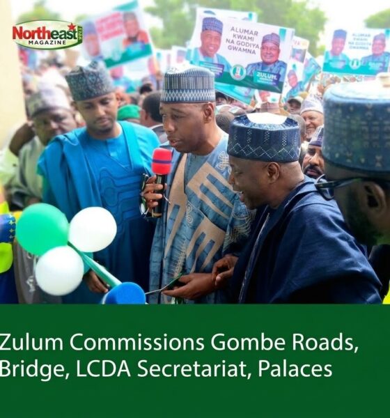 Zulum Commissions Gombe Roads, Bridge, LCDA Secretariat, Palaces