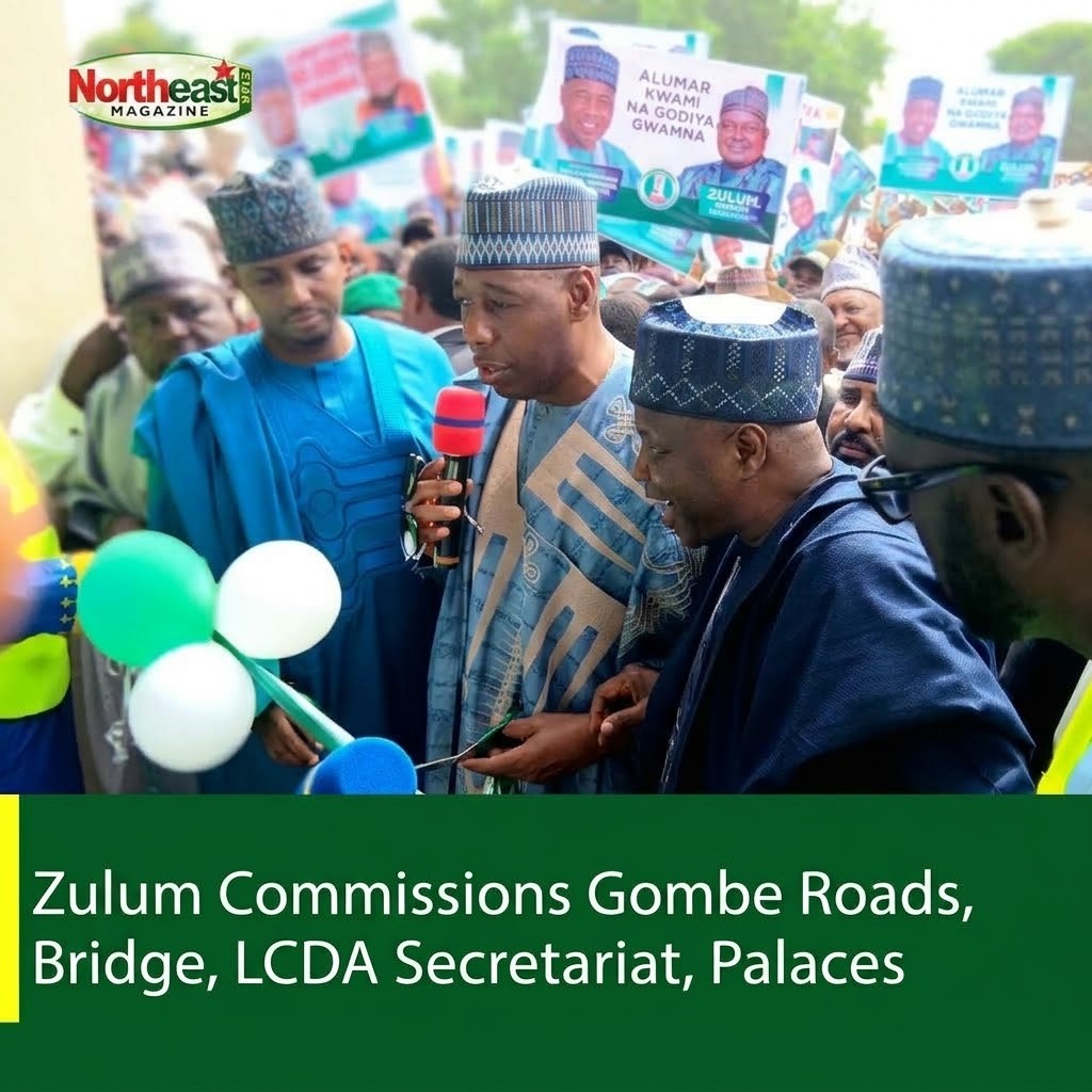 Zulum Commissions Gombe Roads, Bridge, LCDA Secretariat, Palaces